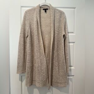 NWOT Eileen Fisher S Beige Cotton/Linen Open Cardigan